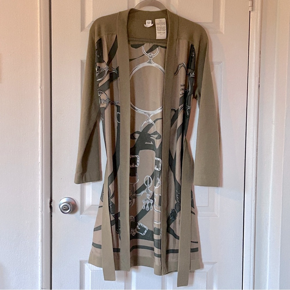 Hermes Virgin Wool & Silk Twillaine Cardigan - Picture 5 of 10